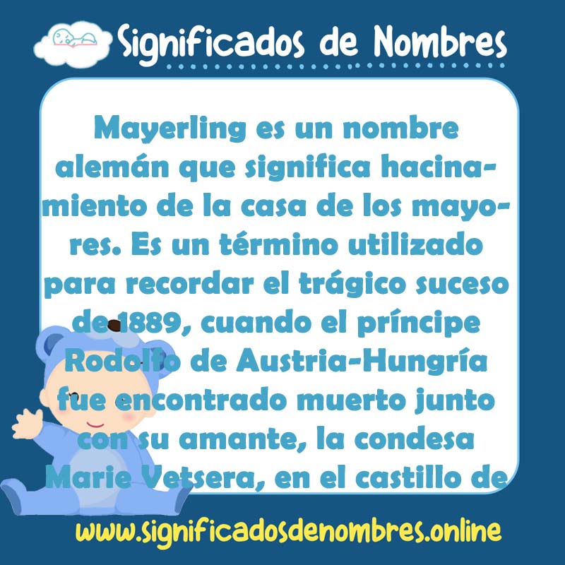 Significado y origen del nombre Mayerling