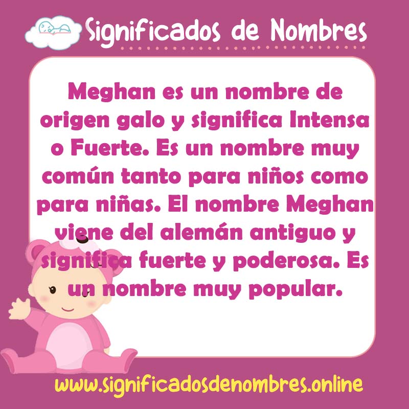 Significado y origen del nombre Meghan