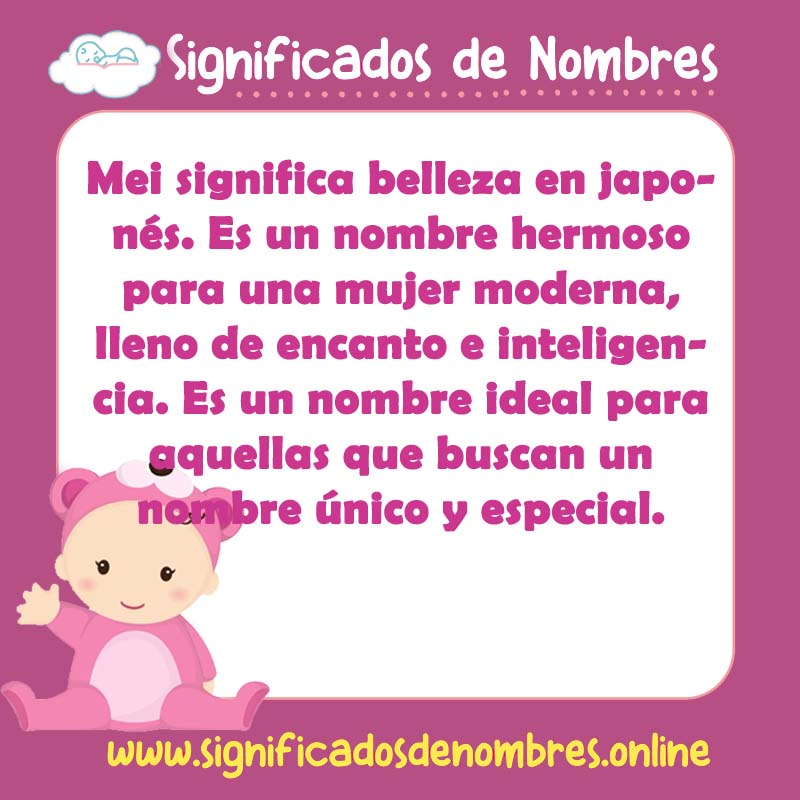 Significado y origen del nombre Mei