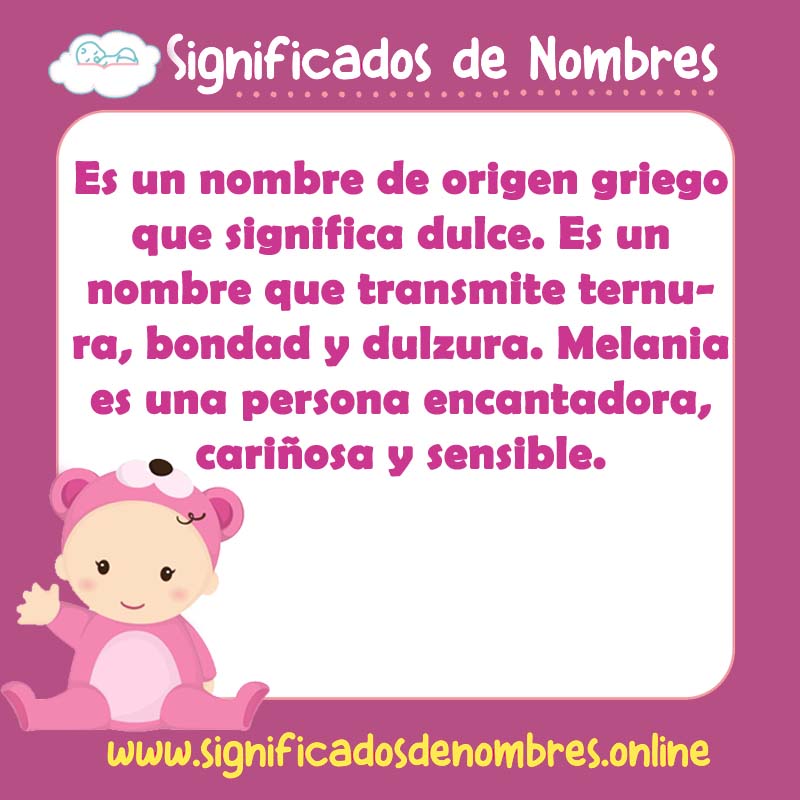 Significado y origen del nombre Melania