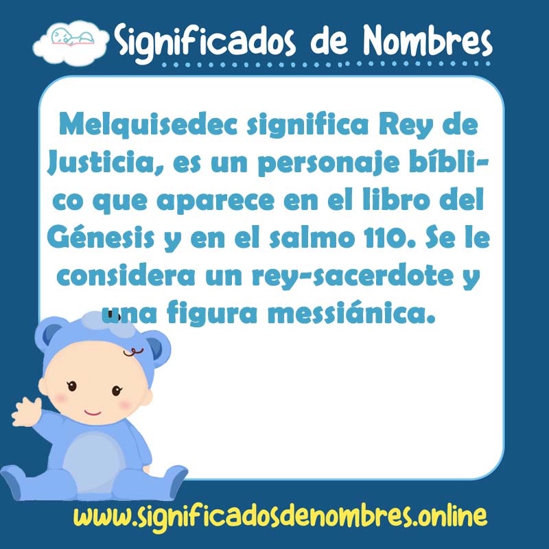 Significado y origen del nombre Melquisedec