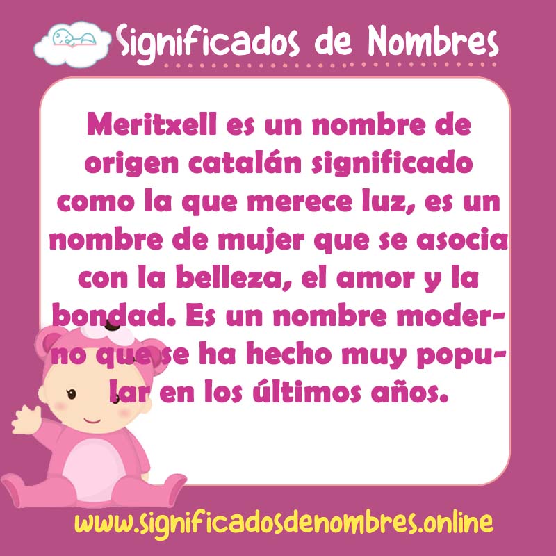 Significado y origen del nombre Meritxell