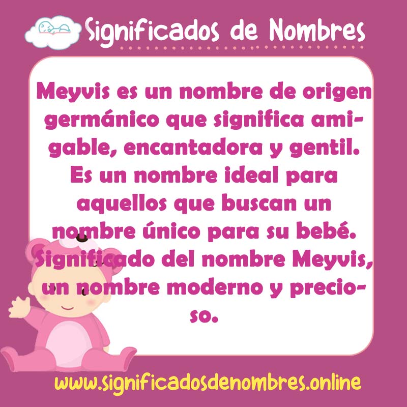 Significado y origen del nombre Meyvis