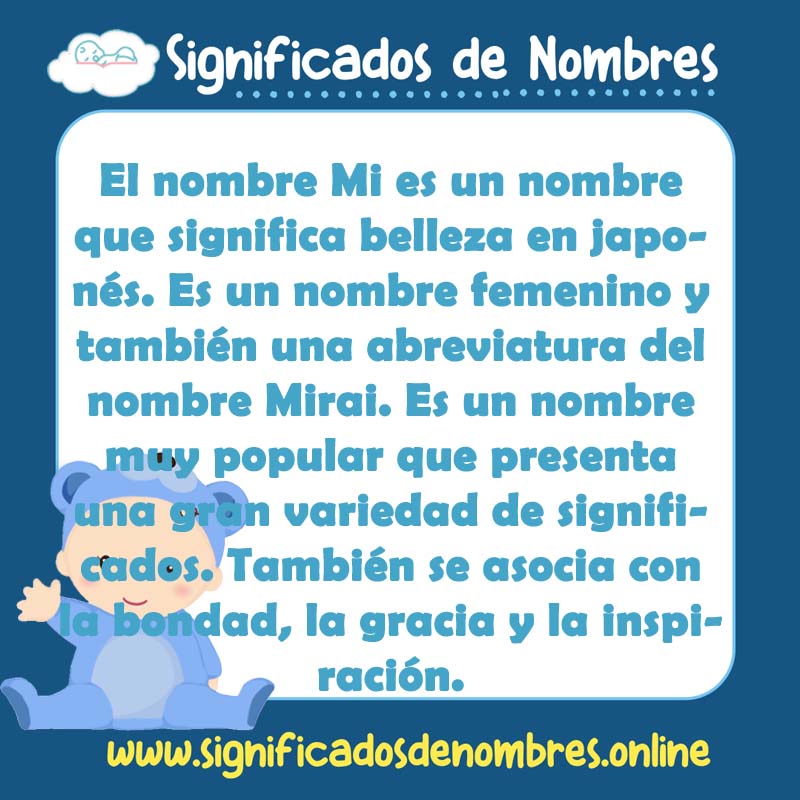 Significado y origen del nombre Mi
