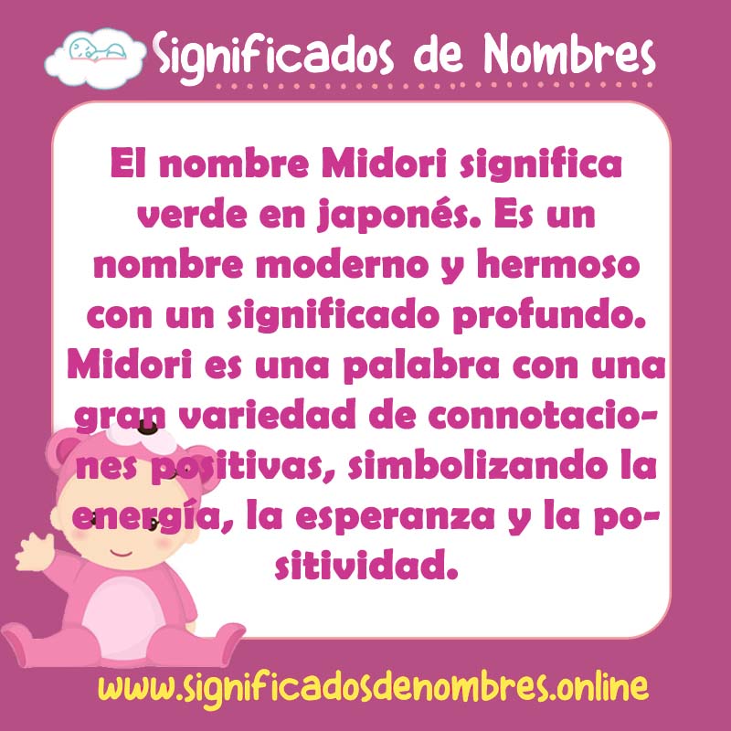 Significado y origen del nombre Midori