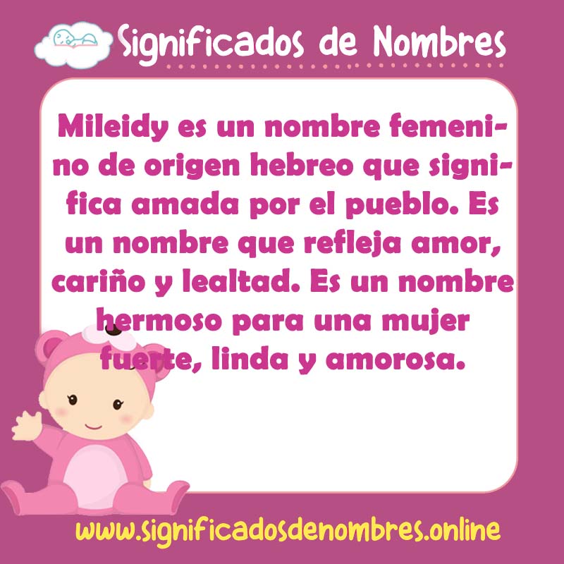 Significado y origen del nombre Mileidy