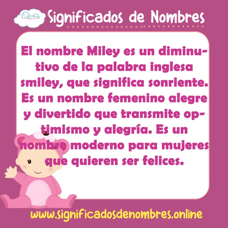 Significado y origen del nombre Miley
