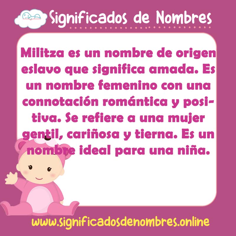 Significado y origen del nombre Militza
