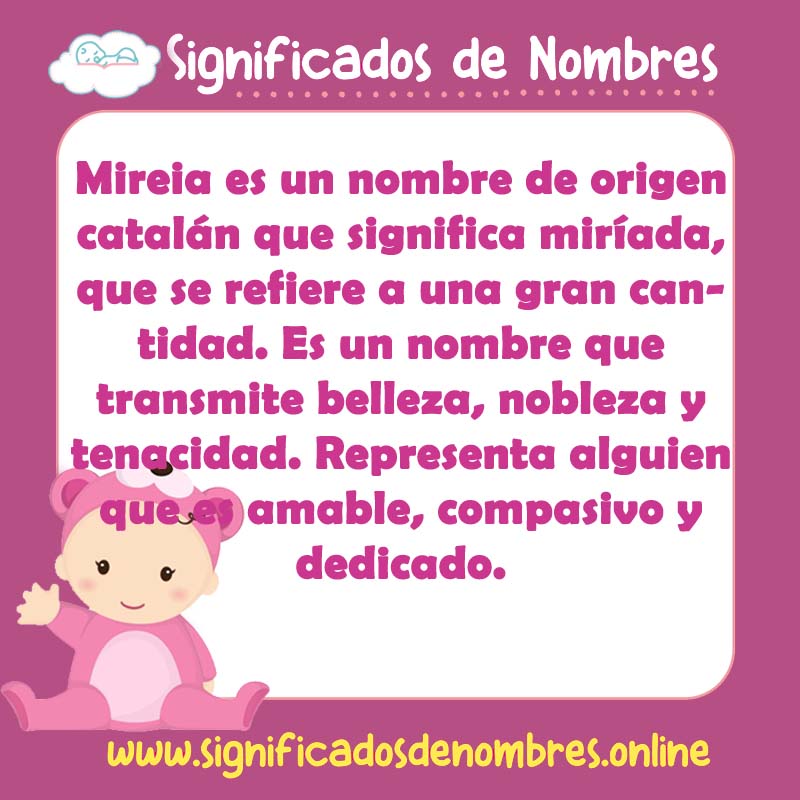 Significado y origen del nombre Mireia