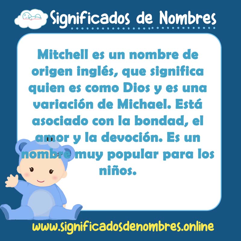 Significado y origen del nombre Mitchell