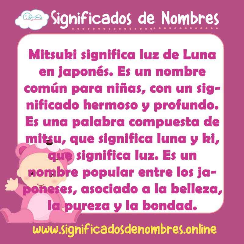 Significado y origen del nombre Mitsuki