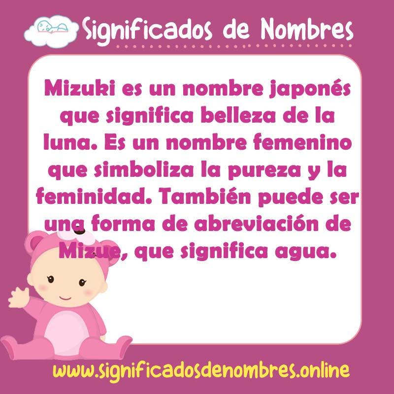 Significado y origen del nombre Mizuki
