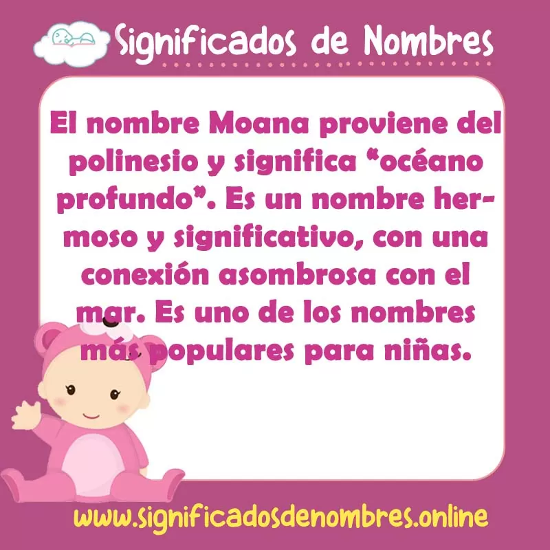 Significado y origen del nombre Moana