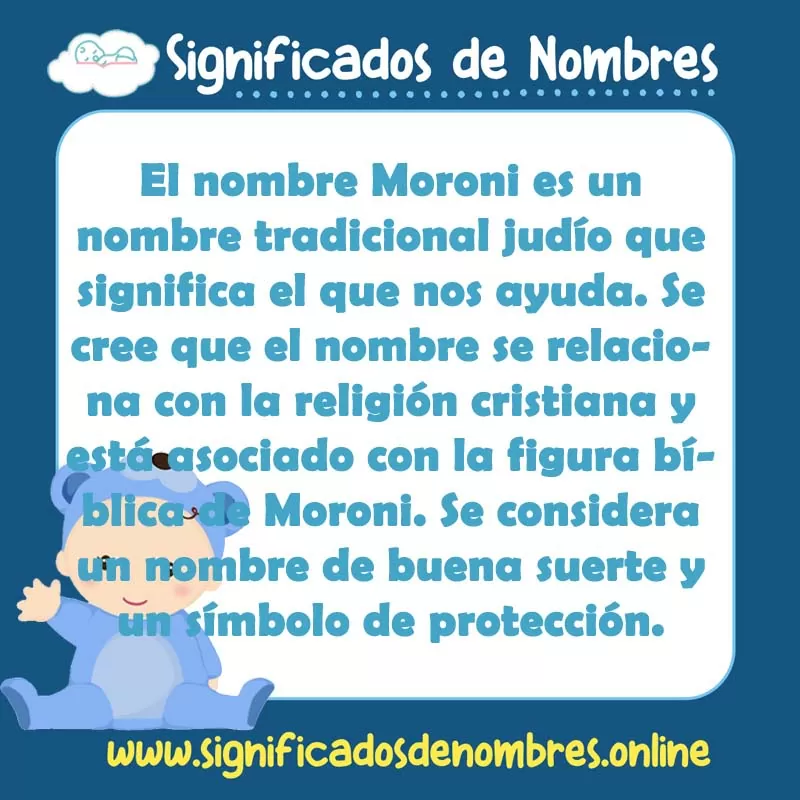 Significado y origen del nombre Moroni