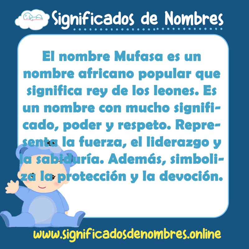 Significado y origen del nombre Mufasa