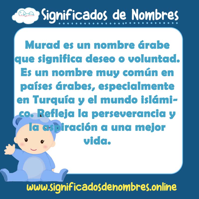Significado y origen del nombre Murad