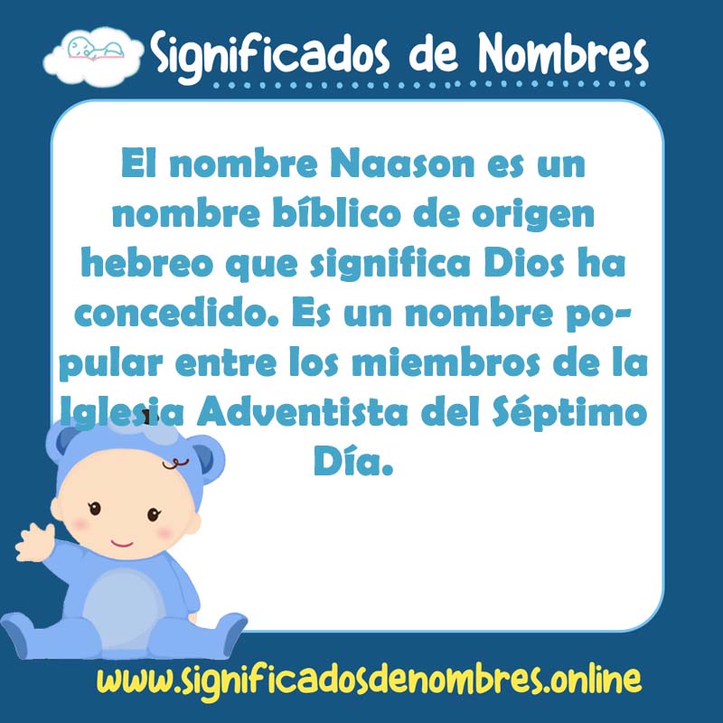 Significado y origen del nombre Naason