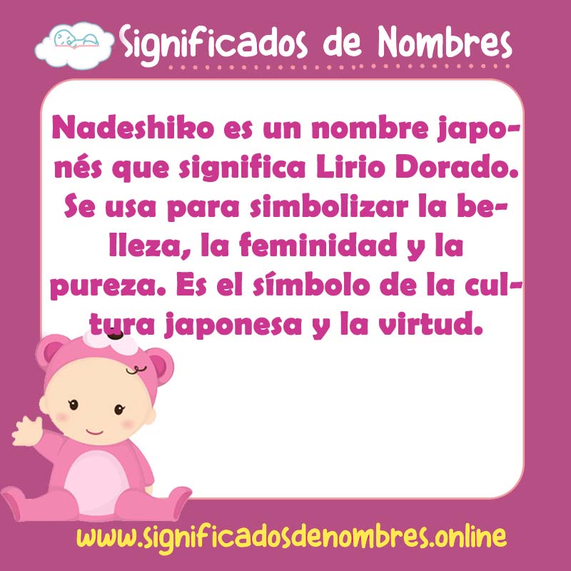 Significado y origen del nombre Nadeshiko