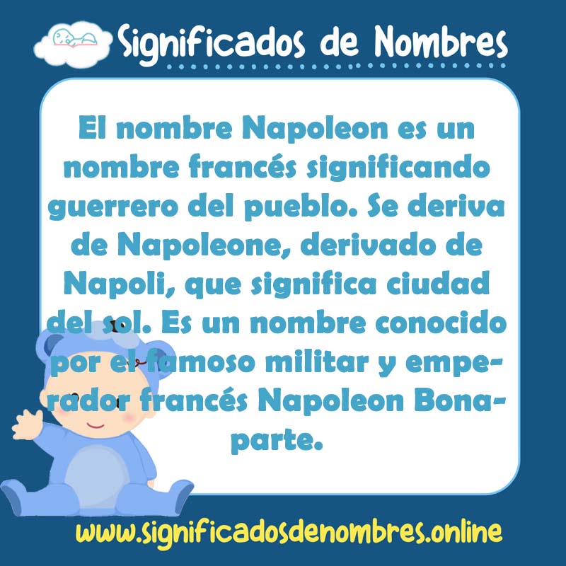 Significado y origen del nombre Napoleon