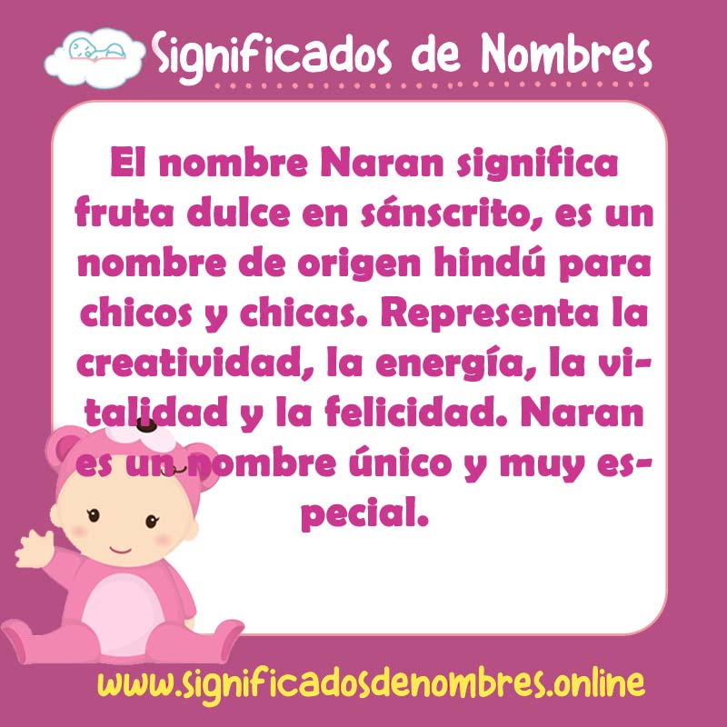 Significado y origen del nombre Naran