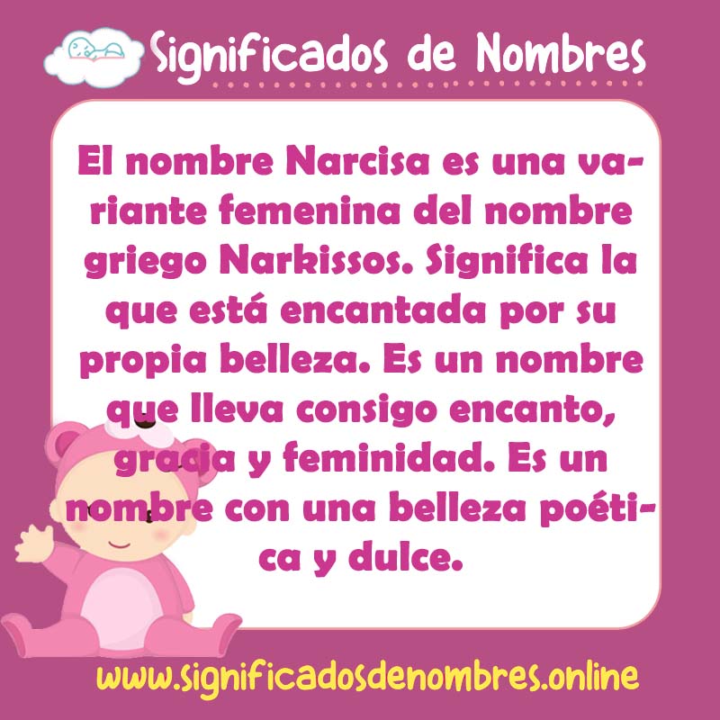 Significado y origen del nombre Narcisa