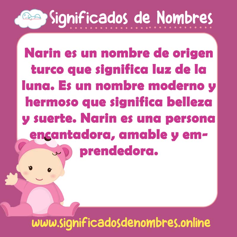 Significado y origen del nombre Narin