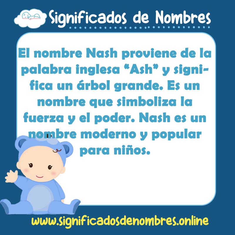 Significado y origen del nombre Nash