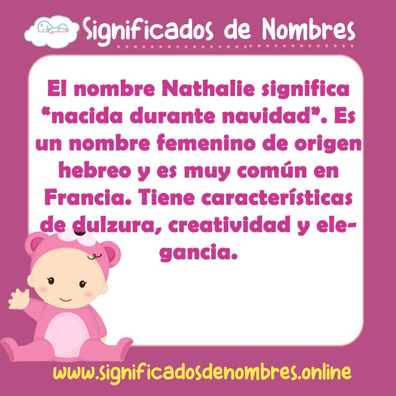 Significado y origen del nombre Nathalie