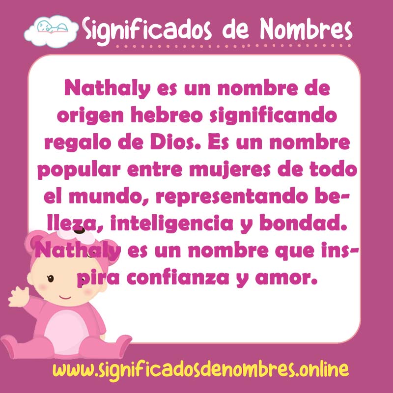 Significado y origen del nombre Nathaly