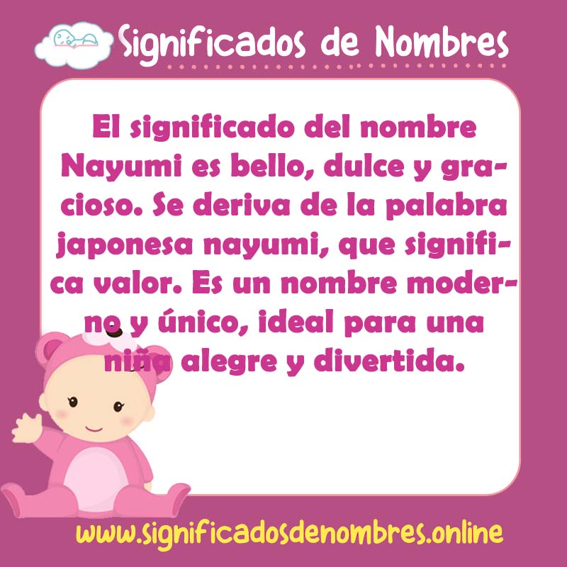 Significado y origen del nombre Nayumi