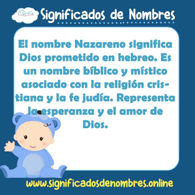 Significado y origen del nombre Nazareno