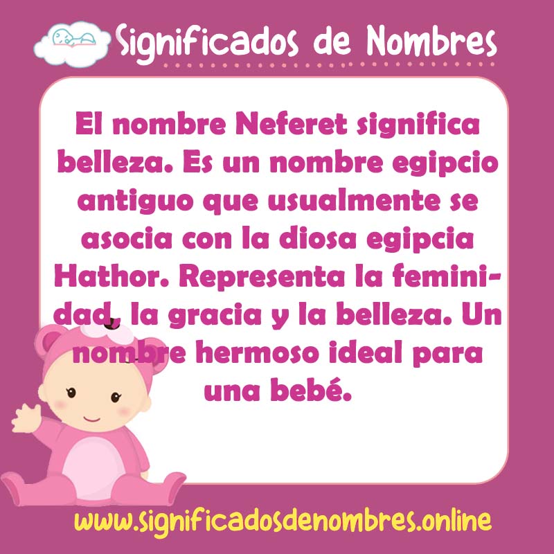 Significado y origen del nombre Neferet
