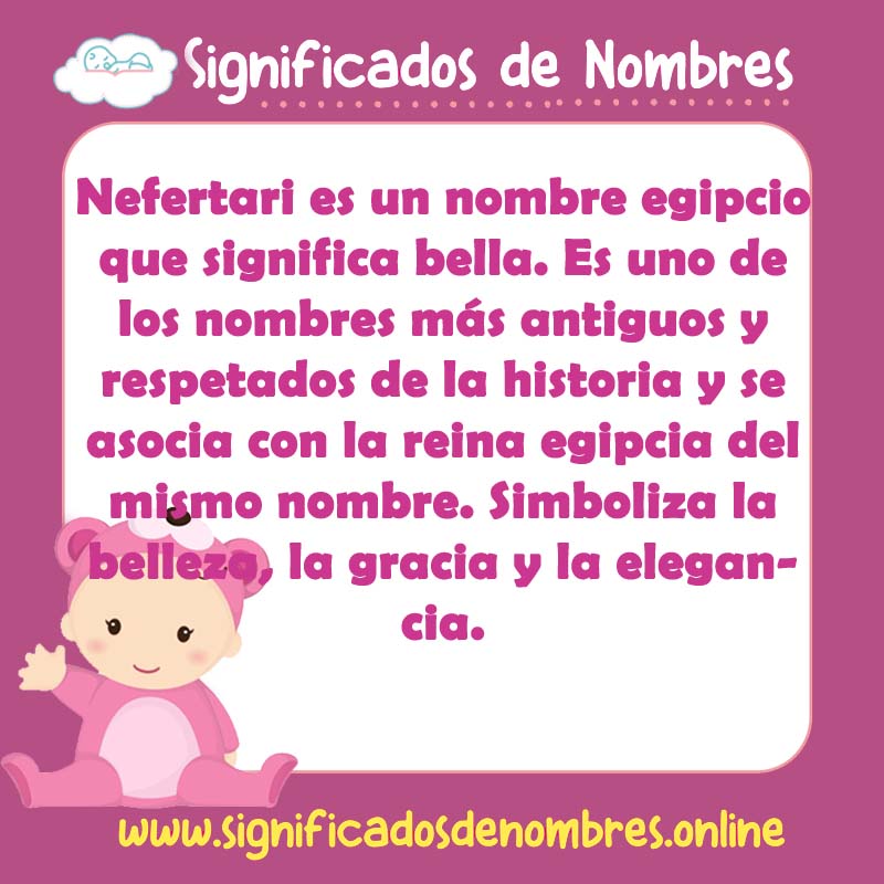 Significado y origen del nombre Nefertari