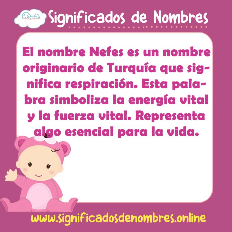 Significado y origen del nombre Nefes