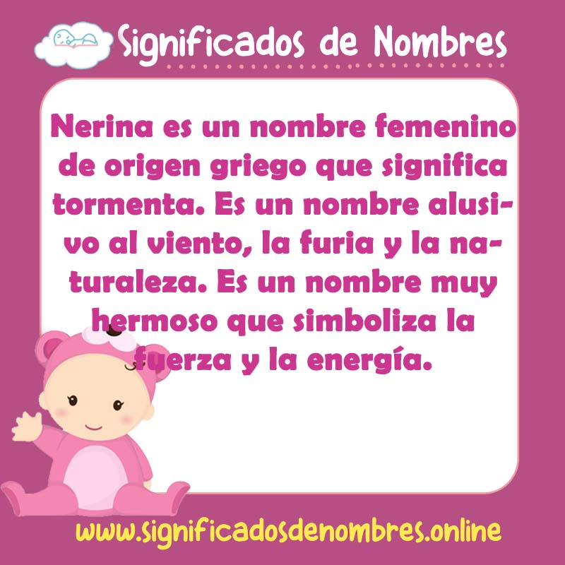Significado y origen del nombre Nerina
