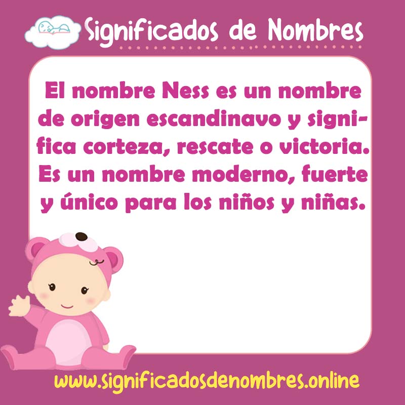 Significado y origen del nombre Ness