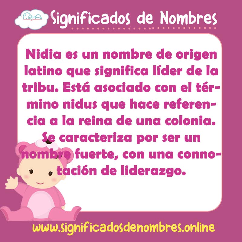 Significado y origen del nombre Nidia