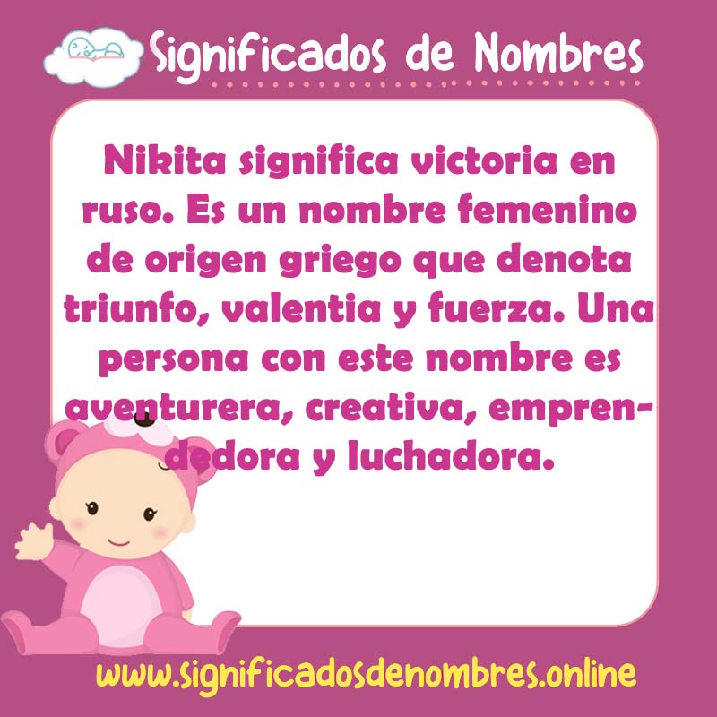Significado y origen del nombre Nikita