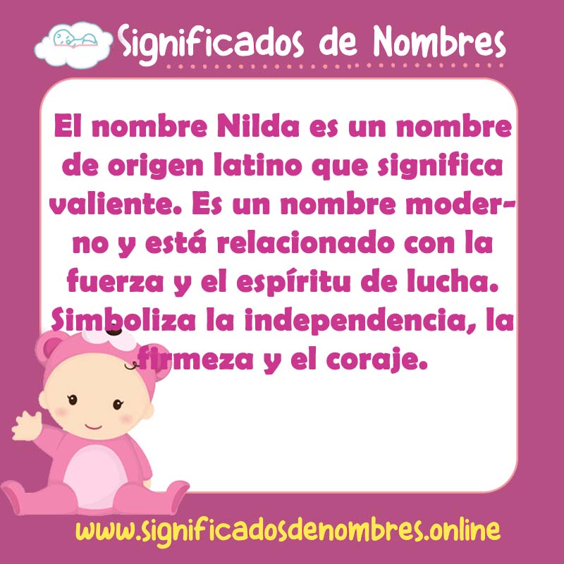 Significado y origen del nombre Nilda