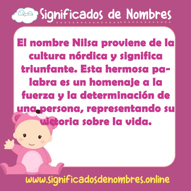 Significado y origen del nombre Nilsa