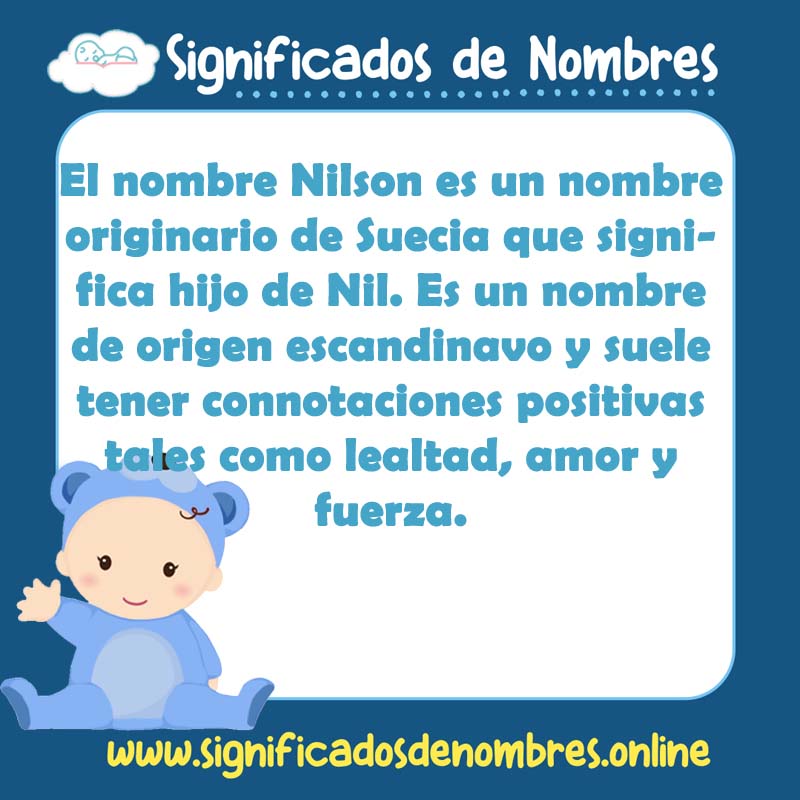 Significado y origen del nombre Nilson