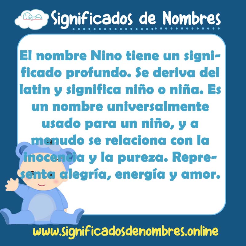 Significado y origen del nombre Nino