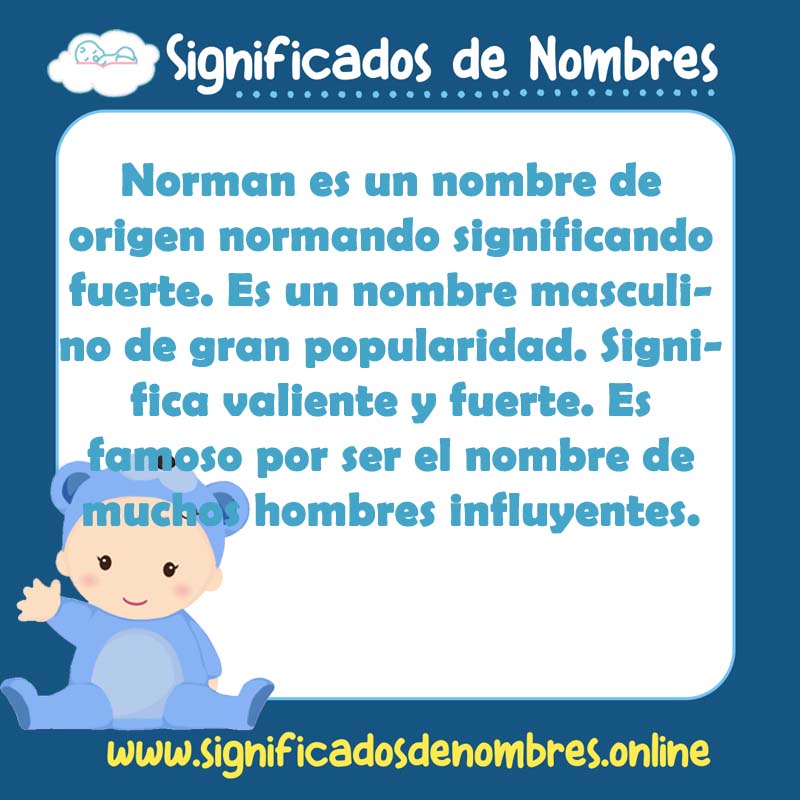Significado y origen del nombre Norman