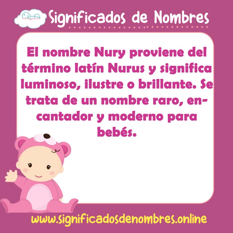 Significado y origen del nombre Nury