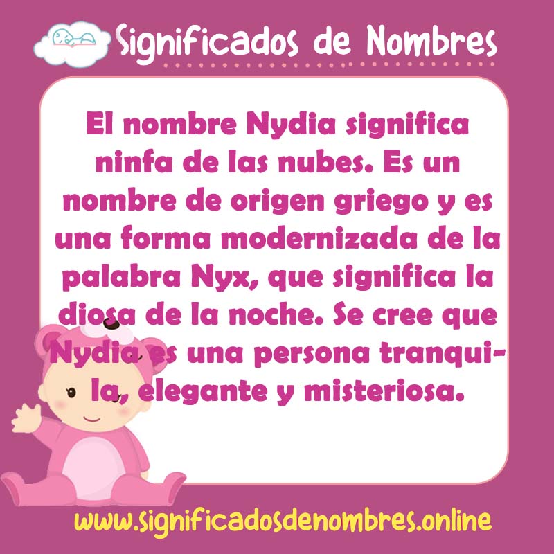 Significado y origen del nombre Nydia