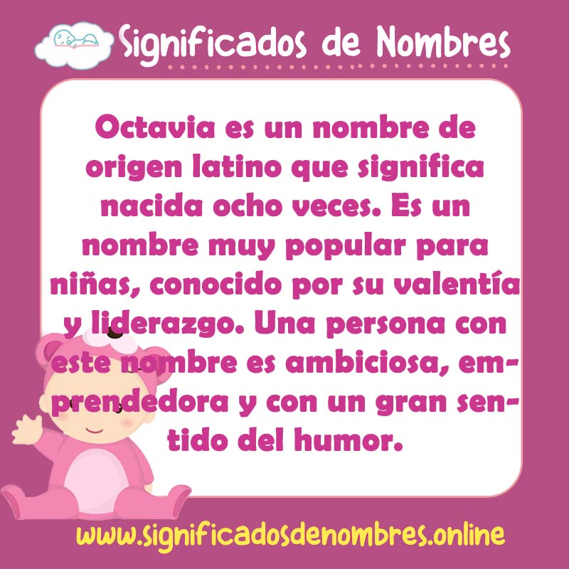 Significado y origen del nombre Octavia