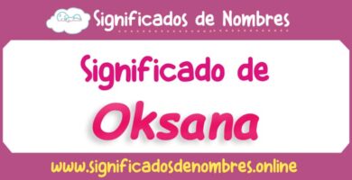 Significado de Oksana