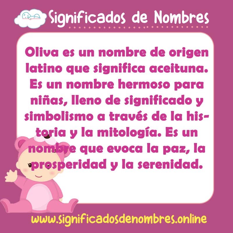Significado y origen del nombre Oliva
