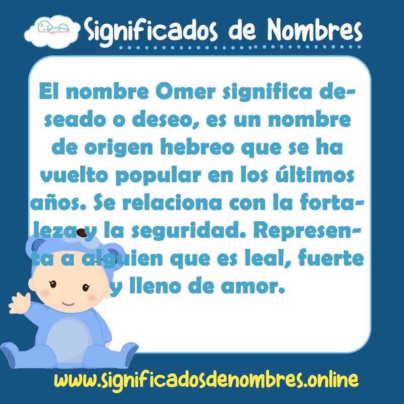 Significado y origen del nombre Omer