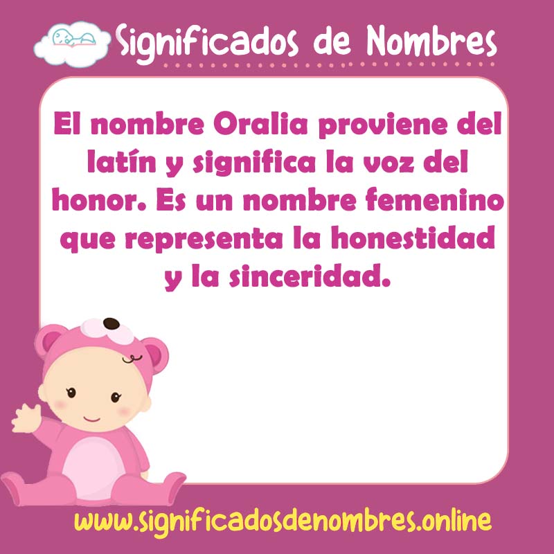 Significado y origen del nombre Oralia